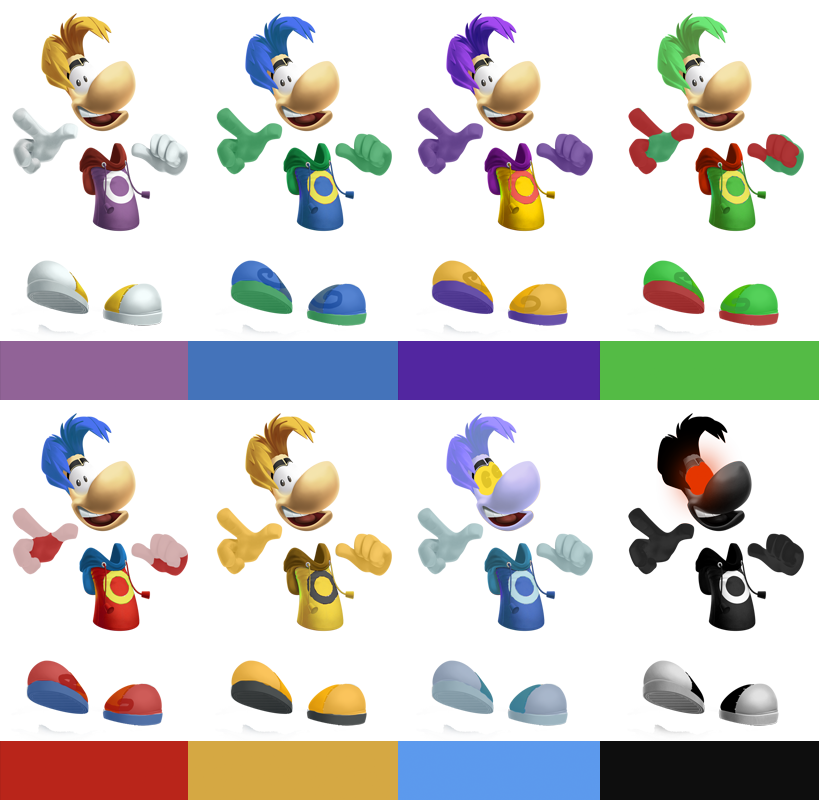 rayman origins characters skins