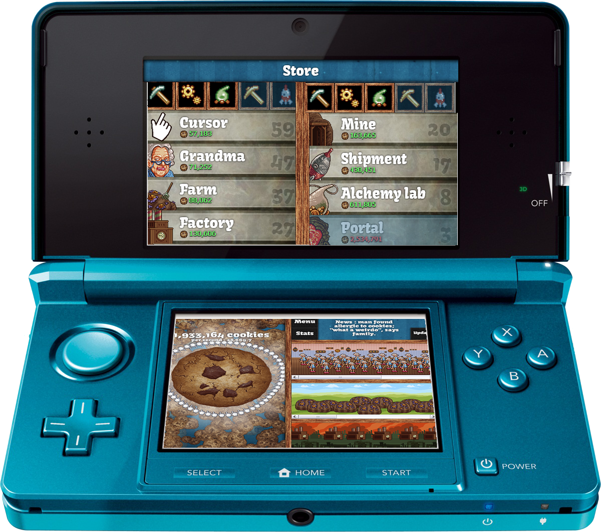 3DS Cookie Clicker - GameBrew