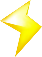 Lightning Bolt - When used, this item shrinks all of the players who aren't invincible, using a Bullet Bill/Chain Chomp/Potted Piranha Plant, or falling off the course except for whoever used it.