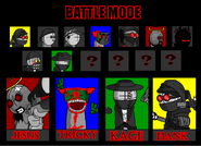 Battle mode menu