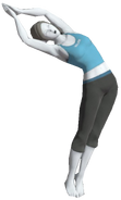0.20.Female Wii Fit Trainer's Half Moon Pose