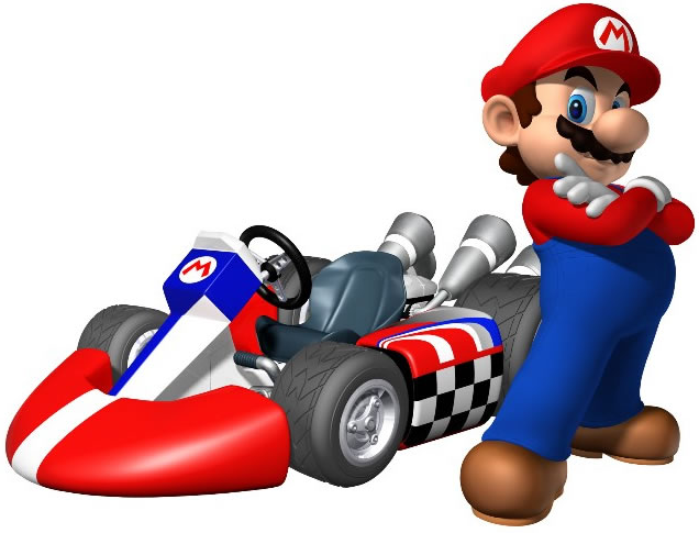 SUPER MARIO Spin Out 2.5 Mariokart - Mario Racer Vehicle , Yellow