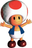 Toad very excited (with legs showing)