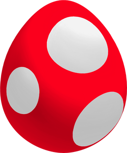 Red Baby Yoshi Egg - Red Yoshi Egg Png - 1000x1199 PNG Download