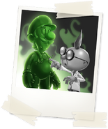 Professor E. Gadd poking the newly formed Gooigi