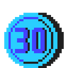 Blue 30 Coin