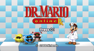 North American title screen of Dr. Mario Online Rx