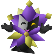 Dimentio's beta art in Super Mario 3Dimensional