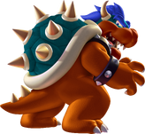 Blue Bowser backwards