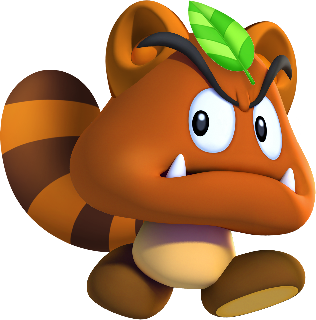Tanoombas are a sub-species of Goombas that have raccoon tails, raccoon ear...