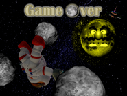 The Game Over screen.