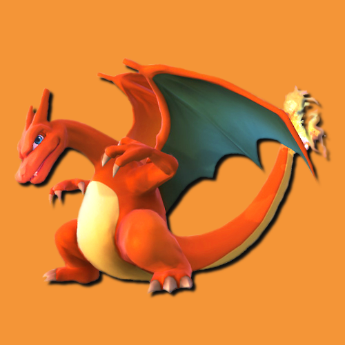 Charizard XY and Rock 3D model rigged