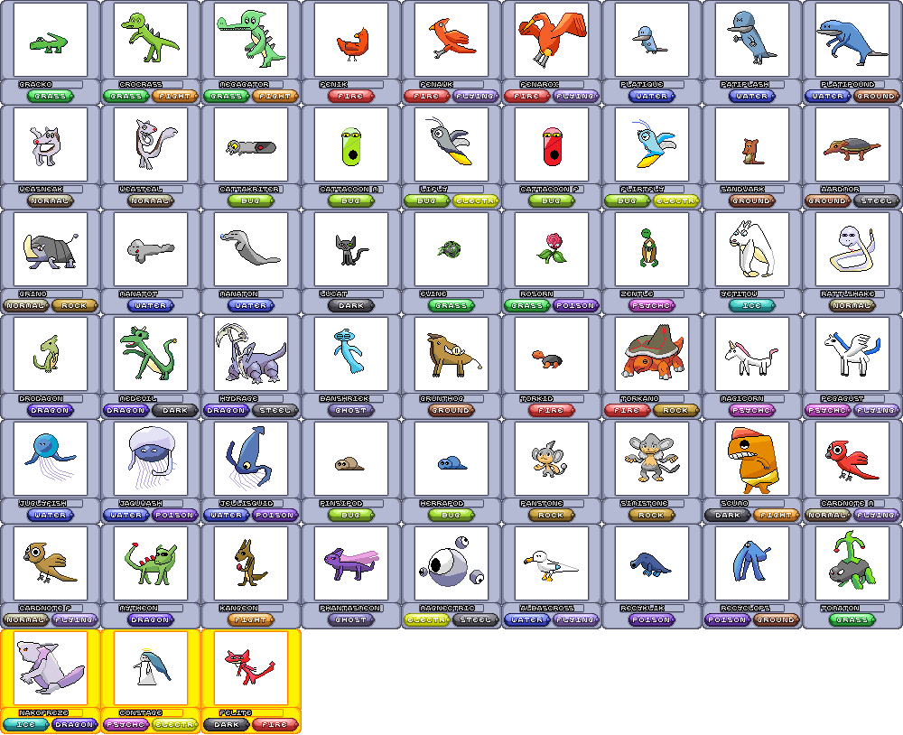 all pokemon list with names