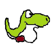 Sloppy Baby Yoshi as he appears in Super Sloppy Bros.