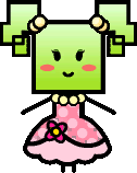 Mimi in her outfit worn in the intermissions between Chapters 4 and 5 in Super Paper Mario.