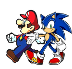 Mario and Sonic walking