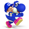 Blue Yoshi with Baby Mario