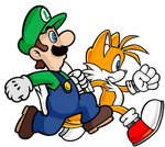 Luigi and Tails running