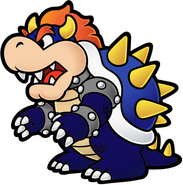 Blue Bowser in Paper Mario