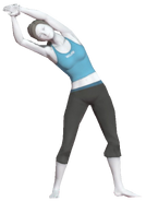 0.3.Female Wii Fit Trainer Stretching her Arms