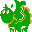 A Super Mario Bros.-styled sprite of a Dino Rhino.