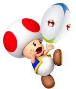 Toad catching the Shroom Ball