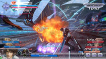 Squall blasting his opponent away.