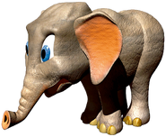 Ellie as she appears in Donkey Kong Country 3: Dixie Kong's Double Trouble!