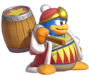 1.2.King Dedede with his hammer on his shoulder