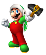 Hammer Mario is an old ability of Mario but it returns in this game. Hammer Mario can launch hammers that can beat a major number of enemies compared fireballs. You can transform your character in Hammer with an Hammer Suit