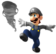 Tornado Luigi (beta power-up)