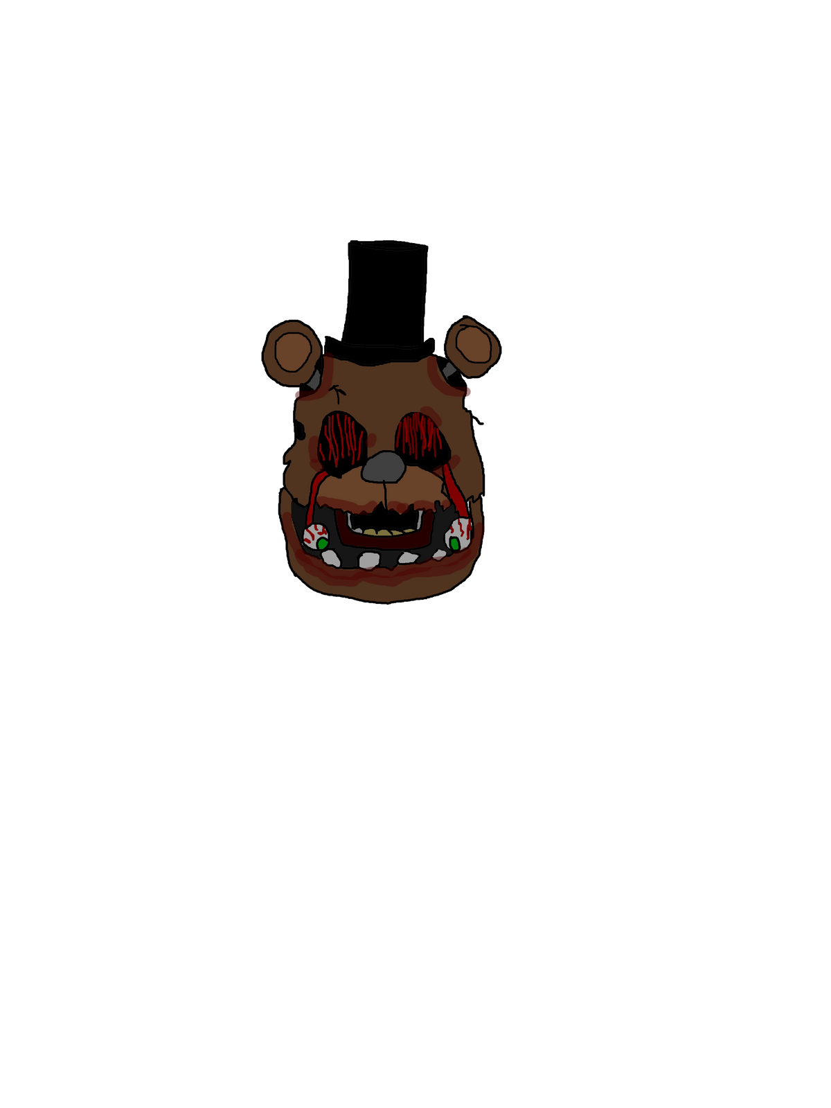 Pixilart - Nightmare Freddy jumpscare by Anonymous