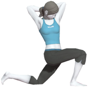 0.8.Female Wii Fit Trainer performing a Lunge