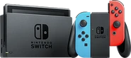 A docked Nintendo Switch.