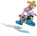 Peach Jumps Past it's bike