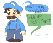 Blue Mario by Jadey Arts on Tumblr