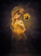 Rosalina in a gold dress
