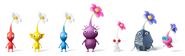 The Pikmin (you can choose with which Pikmin Type to play as)