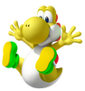 Yellow Yoshi ground pounding