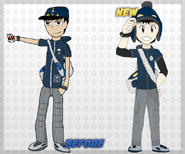 Comparison between Merle's beta artwork and final artwork