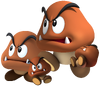 Mega Goomba, Grand Goomba and 2 Goombas