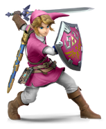 Pink link tp by marioluigifan24680