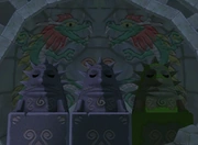 The mural found in the entrance hall of the Dragon Roost Cavern.