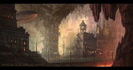 Cityscape. Source: https://telmand.deviantart.com/art/Cave-city-584972615