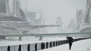 Snow-covered city of Warui Katachi aka Little Hong Lu