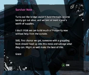 Grace suggests someone with a grappling hook should salvage the remains