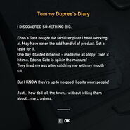 Dupree Residence - Tommy Dupree's Diary