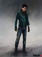 Full body Concept art of Ajay Ghale