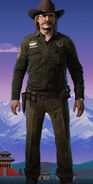 The Special Outfit of Sheriff Whitehorse as it appears for male players.