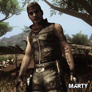 Marty no jogo.